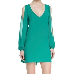 Lovers + Friends Gracie Split Sleeve Dress in Green Size XS